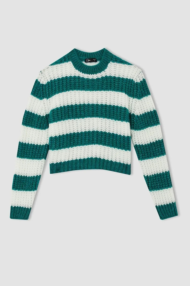 UNICORN Women's sweater green striped xxs xs s m l xl xxl xxxl