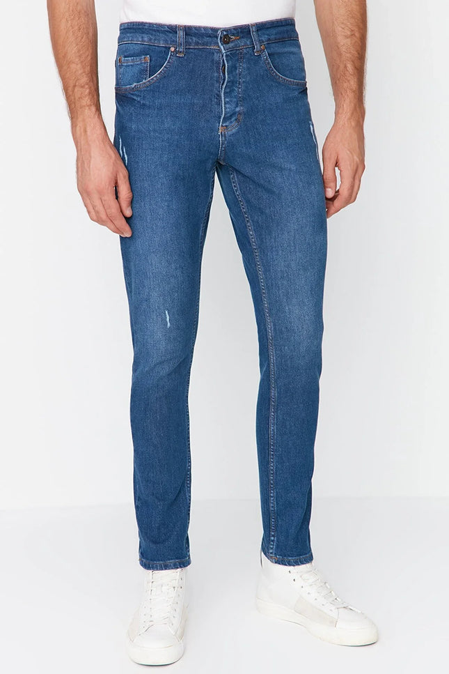 Heren spijkerbroek jeans blauw donkerblauw m l xl xxl xxxl