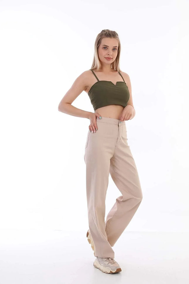 UNICORN Women's trousers beige army print s m l xl
