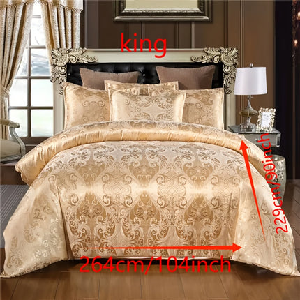 UNICORN Luxury European Jacquard Satin High-Quality Duvet Cover Three-Piece Set