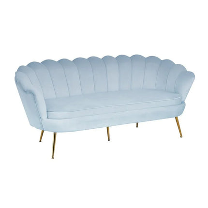 UNICORN Three-seater sofa velvet light blue green blue pink width 180 cm height 78 cm