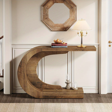 UNICORN 109.98cm Mid-Century Modern C-Shaped Console Table