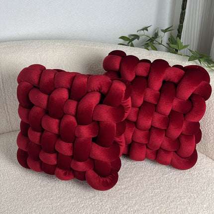 UNICORN 2pcs Set of Golden Velvet Hand-Knotted Square Decorative Pillows different colors