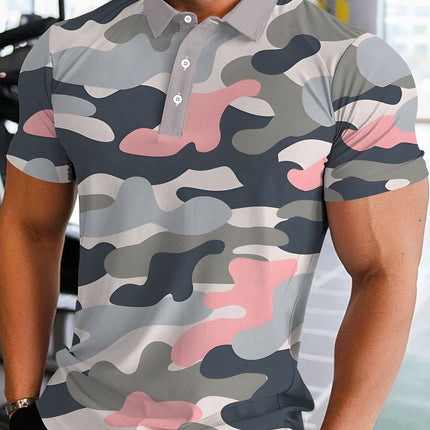 UNICORN Short-Sleeved Polo Shirt Fashion Golf Shirt Pink Gray Camouflage s m l xl xxl xxxl
