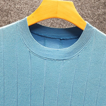 UNICORN Men Slim Fit Striped Textured Knit Crew Neck T-Shirt s m l xl
