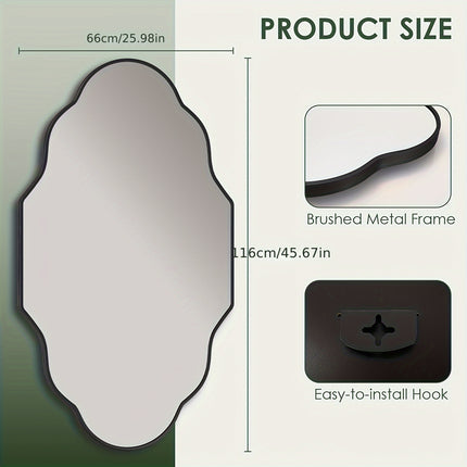 UNICORN Wall-Mounted Mirror, Made of Tempered Glass with an Aluminum Frame