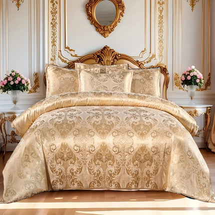 UNICORN Luxury European Jacquard Satin High-Quality Duvet Cover Three-Piece Set