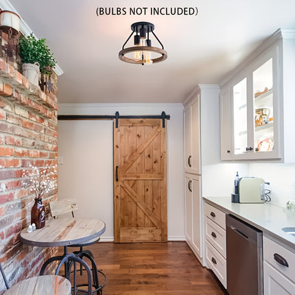 UNICORN Rustic Farmhouse 3-Light Chandelier 32