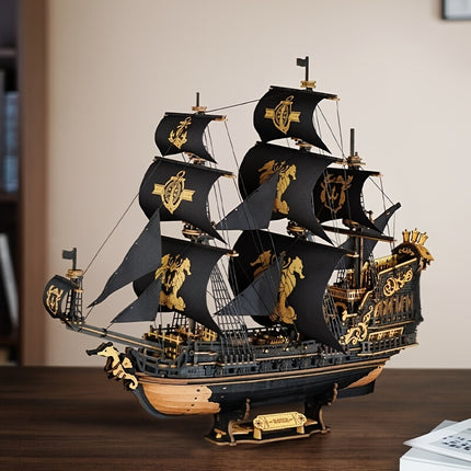UNICORN The Seahorse Barque 3D Wooden Puzzle Ship Model Kits Craft Kits for Home