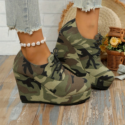 UNICORN Height-Increasing Platform Lace-Up New Simple Women's Flat Shoes