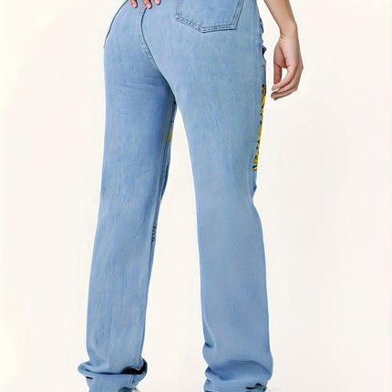 UNICORN Women Straight Leg Full-Length Pants Blue xs s m l