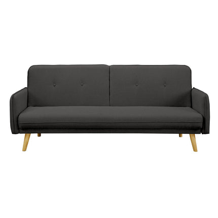 UNICORN Sofa bed structured fabric fine dark gray 85x188x80 cm