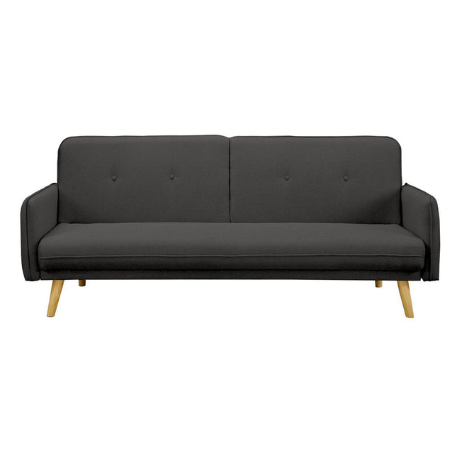 UNICORN Sofa bed structured fabric fine dark gray 85x188x80 cm