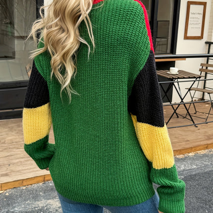 UNICORN Color-Block over-the-shoulder Sweater Round Neck Winter Sweaters s m l xl xxl