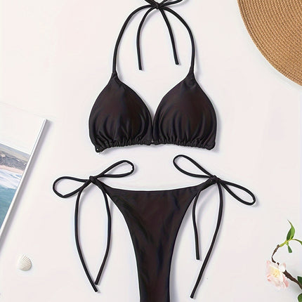 UNICORN Solid Color Sexy Rope Style Bikini Swimwear for Fashionable Women s m l