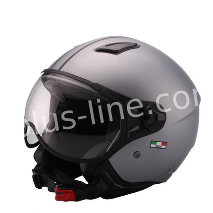 Scooter bromfiets zomerhelm jet helm vito moda notte roof boxer maten xs s m l xl xxl | Scooterhelm