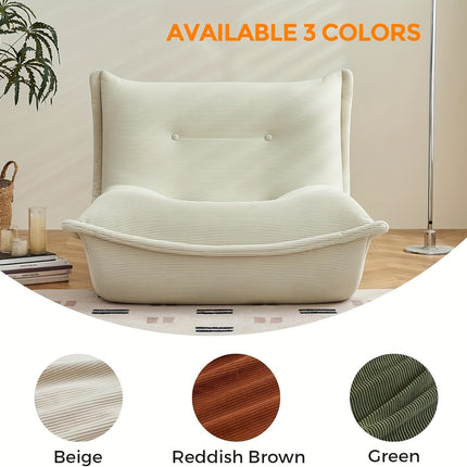 UNICORN Lazy Sofa Chair, Fireside Chair Sofa Large Chair for Adults White Green Brown