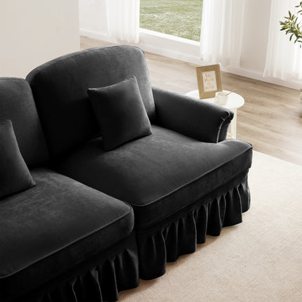 UNICORN L-Shaped 4-Seater Sofa Comfortable Seating for Living Room Black