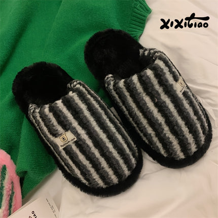 UNICORN Men's Home Slippers, Casual Color-Block Striped 36 38 39.5 41.5 43
