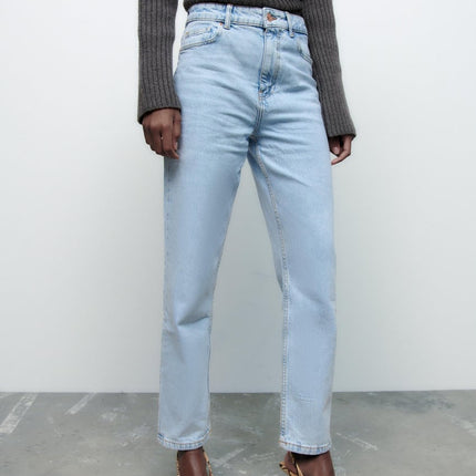 UNICORN Women's long jeans wide-leg high waist pink dark blue beige black white light blue blue xxs xs s m l xl xxl xxxl
