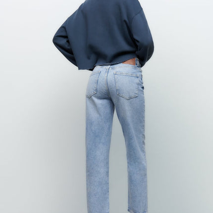UNICORN Women's long jeans wide-leg high waist pink dark blue beige black white light blue blue xxs xs s m l xl xxl xxxl