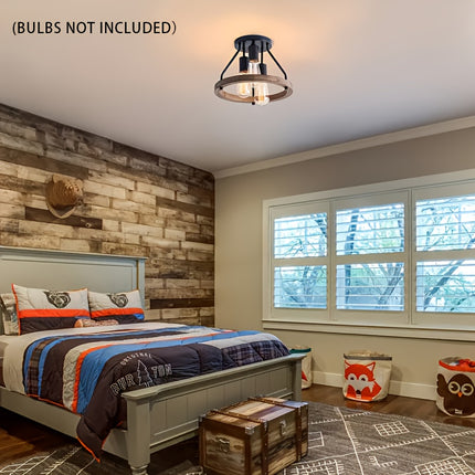 UNICORN Rustic Farmhouse 3-Light Chandelier 32