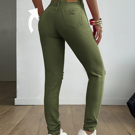 UNICORN Women Elegant Casual Versatile Slim-Fit Candy-Colored Pencil Jeans s m l xl xxl