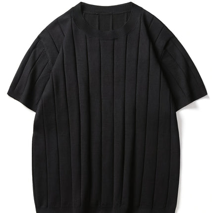 UNICORN Men Slim Fit Striped Textured Knit Crew Neck T-Shirt s m l xl