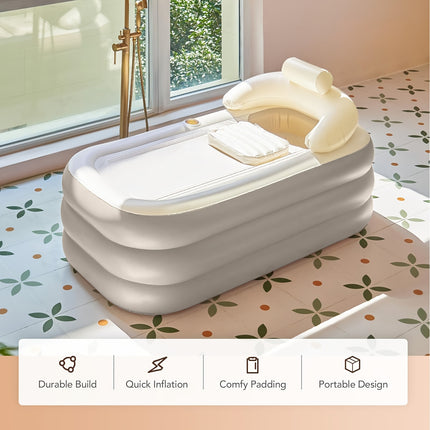 UNICORN Inflatable Hot Tub, Suitable for Home Bathroom and Gym Ice Baths Brown