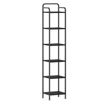 UNICORN Bookcase, Shelf, Standing Shelf, Slim Bookcase Black/Rustic Brown