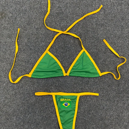 UNICORN Embroidered Bikini with Letter Patches, Fashionable Sexy Women's s m l xl