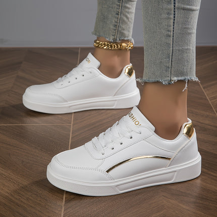 UNICORN Women'S Casual Sports Sneakers, Large Size White Skate Shoes