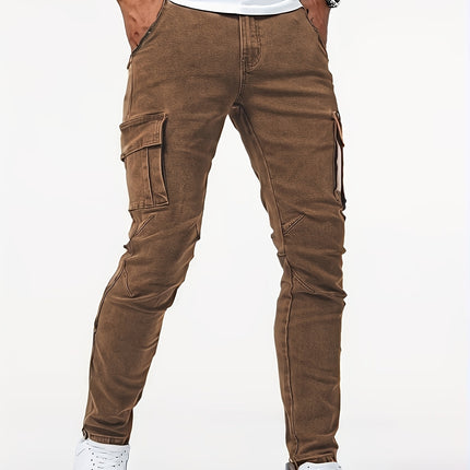UNICORN Men'S Tapered Slim Fit Khaki Durable Jeans xs s m l xl xxl xxxl