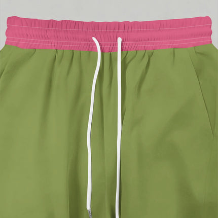 UNICORN Women's Avocado Green& Rose Red Color-Block Halter Topme Color s m l xl xxl