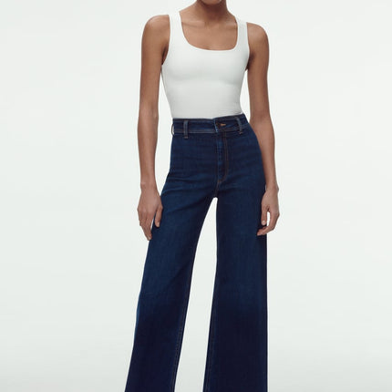 UNICORN Women's long jeans wide-leg high waist pink dark blue beige black white light blue blue xxs xs s m l xl xxl xxxl