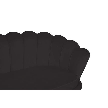 UNICORN Three-seater sofa in black velvet, width 180cm, height 78cm