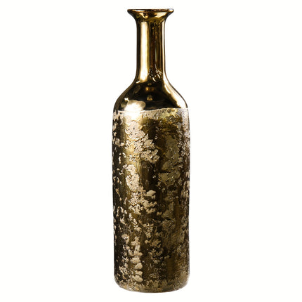 UNICORN Large Bronze-Tone Ceramic Bud Vase 11.5x11.5x38CM