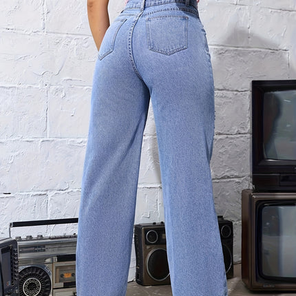 UNICORN Women's Ripped Fashion Jeans with Drawstring Waist xs s m l xl