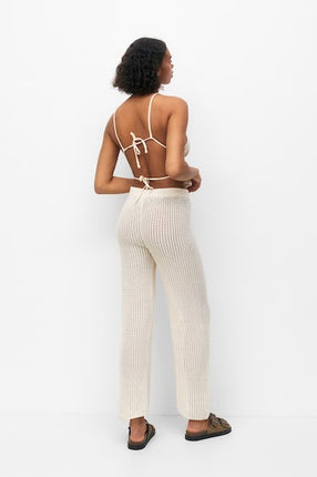 UNICORN Women's crocheted trousers beige xs s m l