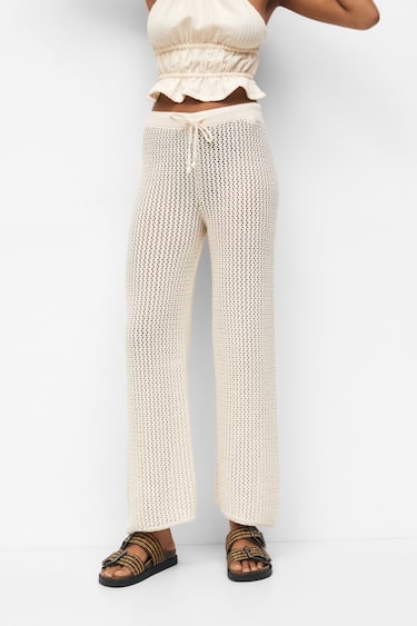 UNICORN Women's crocheted trousers beige xs s m l