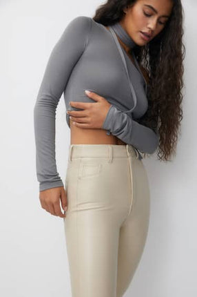 UNICORN Women's leather trousers beige black xxs xs s m l xl xxl xxxl