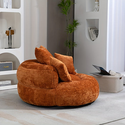 UNICORN Multi-Functional Convertible Sofa Bed with Orange Chenille Fabric