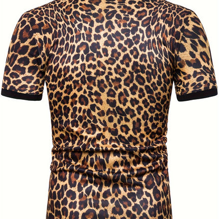 UNICORN Leopard Print Polo Shirt - Breathable Short Sleeve s m l xl xxl