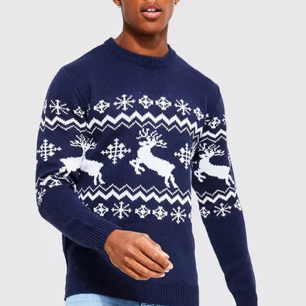 UNICORN Men's sweater Christmas pattern dark blue xs s m l xl