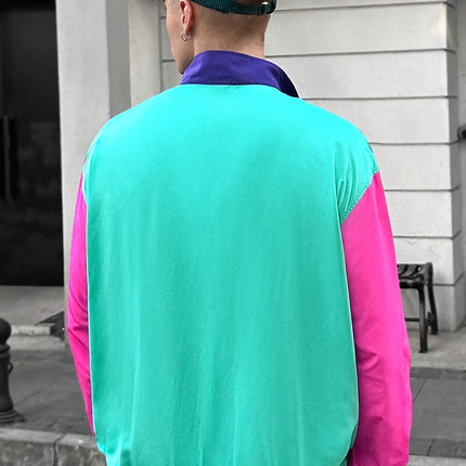 UNICORN Men'S Color-Blocked Patchwork Jacket s m l xl xxl