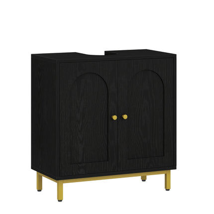 UNICORN Bathroom Vanity Cabinet with 2 Doors & Adjustable Shelf 30 X 60 X 63cm (Black)