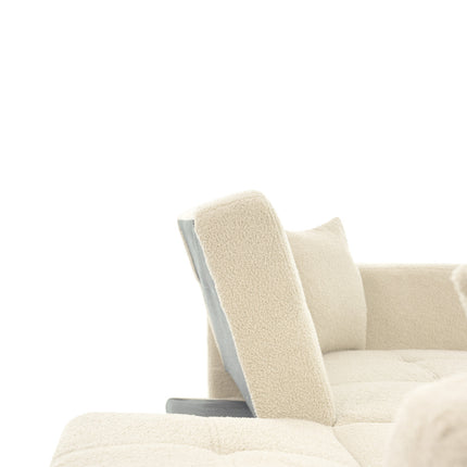 UNICORN Modern minimalist sofa bed size: 175*64*72 cm angle adjustable gold bed legs sofa with cushions side storage pockets