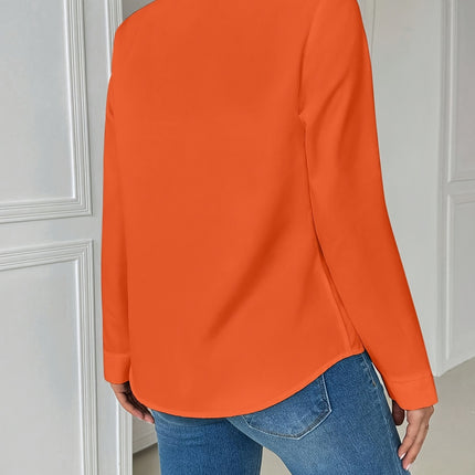 UNICORN Orange Collared Shirt Features Double Pockets s m l xl xxl