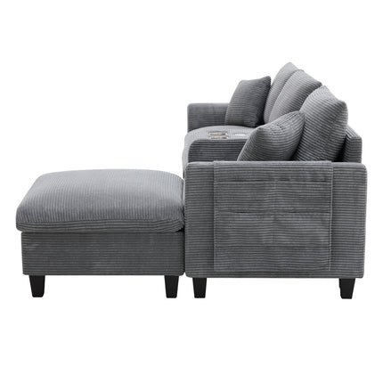 UNICORN Modern L-shaped sofa the first choice for small apartments Gray Beige