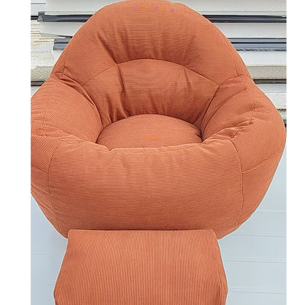 UNICORN Lazy Sofa with Footrest, 2pcs Set Green White Orange
